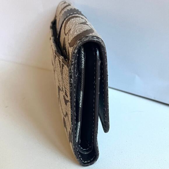 COACH 2 ITEMS! Signature Brown Long Wallet AND Checkbook, Cash Holder - Picture 9 of 13